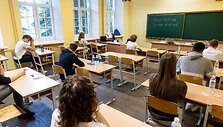 Vilniaus Antakalnio gimnazijoje laikomas lietuviu kalbos ir lit / BNS nuotr.