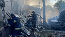 Per Rusijos smūgį Zaporižios srityje sužeistųjų skaičius i&scaron;augo iki 36 / HANDOUT / AFP