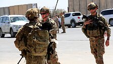 JAV vadovaujamos pajėgos pasitraukia i&scaron; Taji bazės Irake. / THAIER AL-SUDANI / REUTERS
