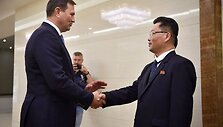 Baltarusijos Respublikos užsienio reikalų ministras Maksimas Ryženkovas atvyko į &Scaron;iaurės Korėją