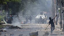 Banglade&scaron;ą apėmę neramumai / Rajib Dhar / AP