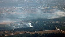 &bdquo;Hezbollah&ldquo; &Scaron;iaurės Izraelyje teigia surengusi dronų ataką / JALAA MAREY / AFP