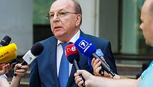 Rusijos ambasadorius Moldovoje kalba su žiniasklaida. / IMAGO/Rodion Proca / IMAGO/SNA