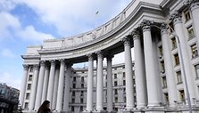 Ukrainos Užsienio reikalų ministerijos pastatas. / Ruslan Kaniuka/UKRINFORM/SIPA / Ruslan Kaniuka/UKRINFORM/SIPA