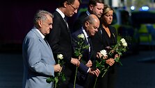 Peilių ataka Solingeno miesto &scaron;ventėje - Scholzo vizitas. / Henning Kaiser / dpa/picture-alliance