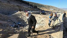 JT: Izraelio smūgis Sirijos pasienyje sukėlė pavojų žmonių &bdquo;pagrindiniam gelbėjimo ratui&ldquo; / - / AFP