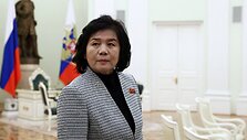&Scaron;iaurės Korėjos užsienio reikalų ministrė Choe Son Hui / SPUTNIK / via REUTERS