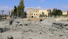 Apgadintas saugomas objektas Baalbeke / NIDAL SOLH / AFP