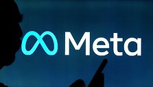 JAV technologijų bendrovės &bdquo;Meta&ldquo; logotipas / Valera Golovniov / ZUMAPRESS.com