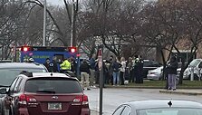 &Scaron;audymo incidentas JAV Viskonsino valstijos mokykloje / Scott Bauer / AP
