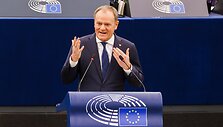 Lenkijos ministras pirmininkas Donaldas Tuskas / Philipp von Ditfurth / dpa/picture-alliance