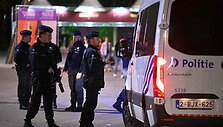 Policija per i&scaron;puolį 2023-iaisiais / JOHN THYS / AFP