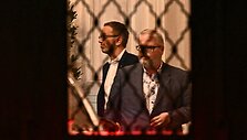 H. Kicklis ir kitas Austrijos parlamentaras konservatorius  / JOE KLAMAR / AFP