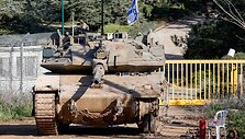 Izraelio kariuomenės tankas / JALAA MAREY / AFP