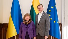 &Scaron;. Birutis su S. Aleksijevič / Kultūros ministerijos nuotr.