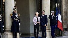 Ursula von der Leyen ir Emmanuelis Macronas / Antonin Burat / ZUMAPRESS.com