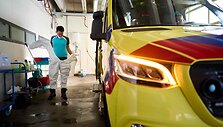 Greitosios pagalbos automobilis Nyderlanduose / PHIL NIJHUIS / AFP