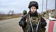 Ukrainos policijos pareigūnė / Ukrinform/SIPA / Ukrinform/SIPA