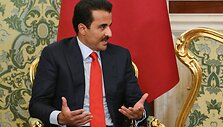 Tamimas bin Hamadas al Thani Maskvoje / IMAGO/Grigory Sysoev / IMAGO/SNA