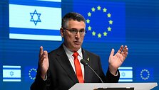 Izraelio užsienio reikalų ministras Gideonas Saaras / JOHN THYS / AFP