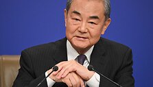 Kinijos užsienio reikalų ministras Wang Yi / GREG BAKER / AFP