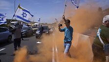 Protestas prie&scaron; vyriausybę Izraelyje / Ohad Zwigenberg / AP