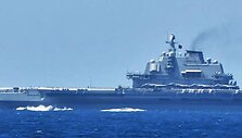 Kinijos lėktuvne&scaron;ių &bdquo;Liaoning&ldquo; grupės laivas / HANDOUT / AFP