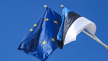 Estijos ir ES vėliavos / Jens Kalaene / dpa/picture-alliance