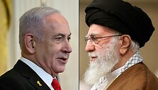 Benjaminas Netanyahu ir Irano auk&scaron;čiausiasis lyderis ajatola Ali Khamenei  / ANDREW CABALLERO-REYNOLDS - / AFP