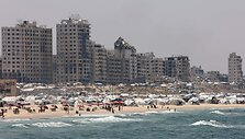 Paplūdimys Gazoje / OMAR AL-QATTAA / AFP