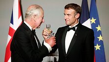Charlesas III su Emmanueliu Macronu / BENOIT TESSIER / AFP