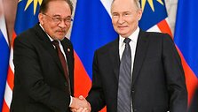 Anwaras Ibrahimas su Rusijos prezidentu Vladimiru Putinu / Kristina Kormilitsyna / ZUMAPRESS.com