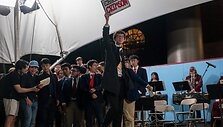 Harvardo studentai / SPENCER PLATT / Getty Images via AFP