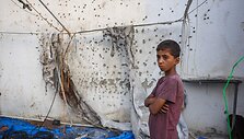 Palestinietis berniukas Gazos Ruože / BASHAR TALEB / AFP