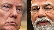 Donaldas Trumpas ir Narendra Modi / JIM WATSON SAJJAD HUSSAIN / AFP