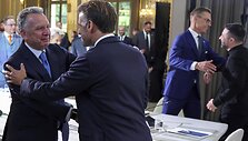 Steve'as Witkoffas su Prancūzijos prezidentu /  / AP