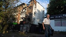 Rusų atakos Ukrainoje padariniai / OLEKSII FILIPPOV / AFP