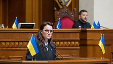 Julija Svyrydenko &ndash; naujo Ukrainos ministrų kabineto vadovė / ANDRII NESTERENKO / AFP