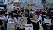 Protestai / TETIANA DZHAFAROVA / AFP