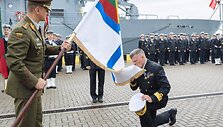 Tadas Jablonskis prisaikdintas Karinių jūrų pajėgų vadu / LK nuotr.
