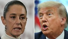 Claudia Sheinbaum ir Donaldas Trumpas / YURI CORTEZ ANDREW CABALLERO-REYNOLDS / AFP