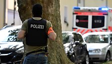 Vokietijos policijos pareigūnas / Federico Gambarini / dpa/picture-alliance