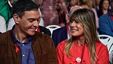 Pedro Sanchezas ir Begona Gomez / CRISTINA QUICLER / AFP