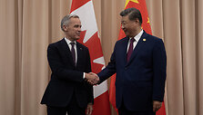 M. Carney ir Xi Jinpingas / Adrian Wyld / ZUMAPRESS.com