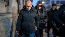 J. Moretti su žmona / FABRICE COFFRINI / AFP