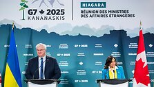 Andrijus Sybiha ir Anita Anand /  / AP