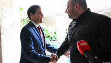 Marco Rubio ir Rustemas Umerovas / CHANDAN KHANNA / AFP