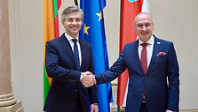 Lietuvos ir Kroatijos diplomatijos vadovų susitikimas / URM nuotr.