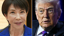 Sanae Takaichi ir Donaldas Trumpas / CARL COURT SAUL LOEB / AFP