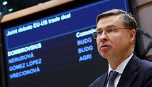 ES ekonomikos komisaras Valdis Dombrovskis / Yves Herman / REUTERS